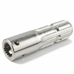 00.18.02B*G PTO Adapter | 1-3/8 inch 6-spline Female to 8-32×38×6 metric spline Male | 160mm
